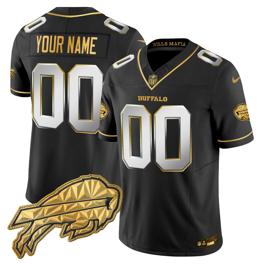 Buffalo Bills 2025 "Rivalries" Gold Vapor Limited Custom Jersey - All Stitched