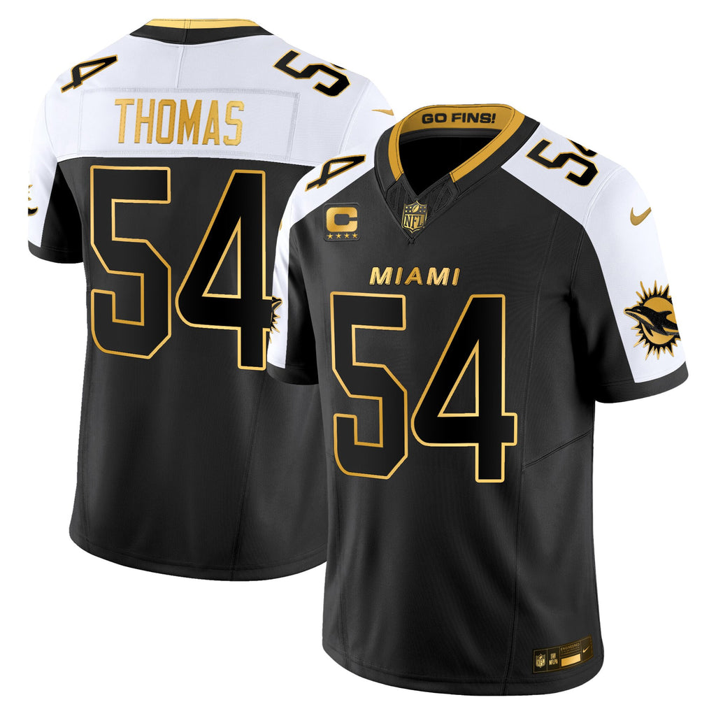 Men's Miami Dolphins 2025 "Rivalries" Gold Vapor Limited Jersey - All Stitched