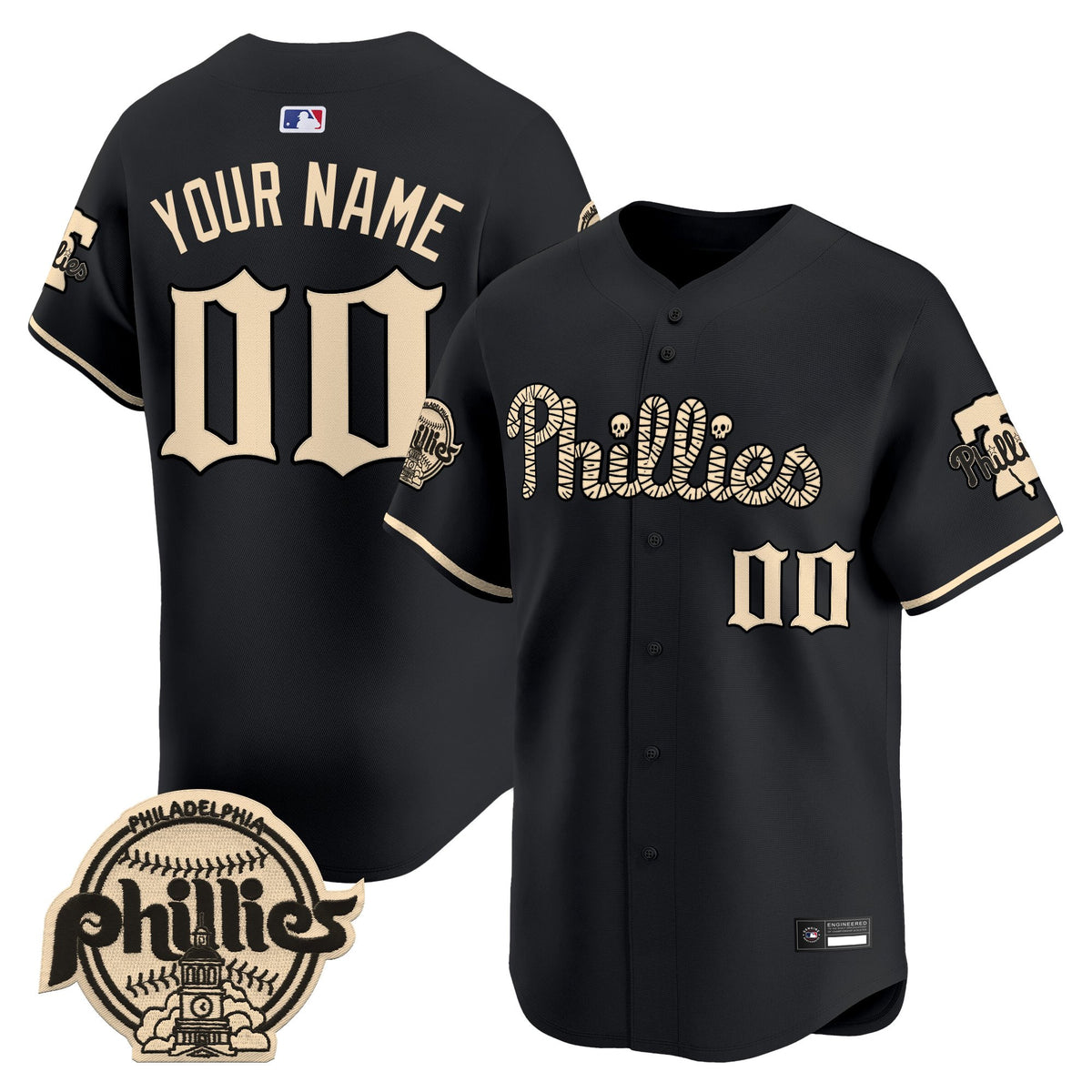 Philadelphia Phillies 'Halloween Mummy Edition' Premier Limited Custom Jersey - Stitched