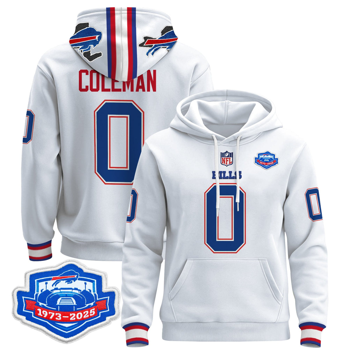 Men's Buffalo Bills 2025 Farewell Season Patch Pullover Hoodie - All Stitched