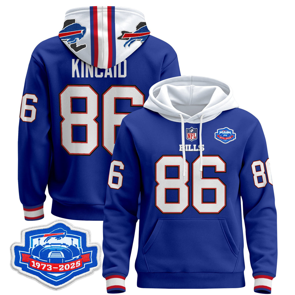 Men's Buffalo Bills 2025 Farewell Season Patch Pullover Hoodie - All Stitched