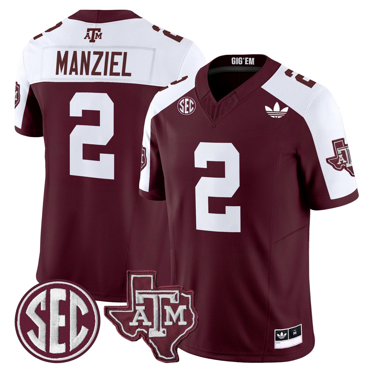 Men's Texas A&M Aggies 2025 Vapor Limited Jersey V2 - All Stitched