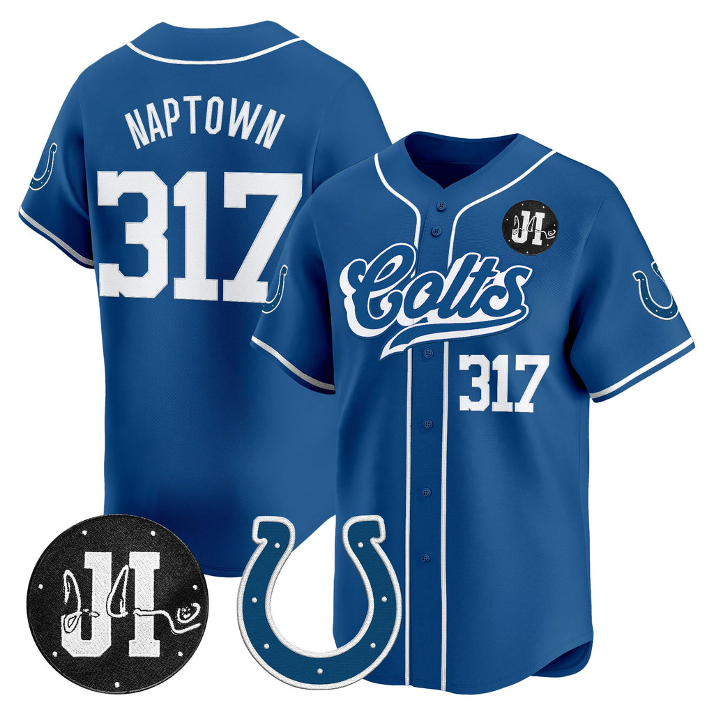 Men's Indianapolis Colts 2025 Jim Irsay Patch Vapor Baseball Jersey - All Stitched