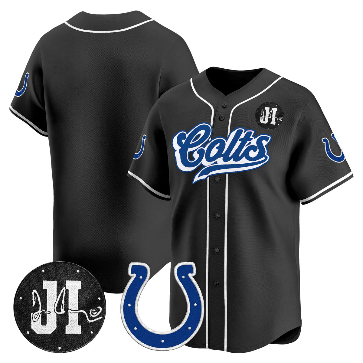 Men's Indianapolis Colts 2025 Jim Irsay Patch Vapor Baseball Jersey - All Stitched