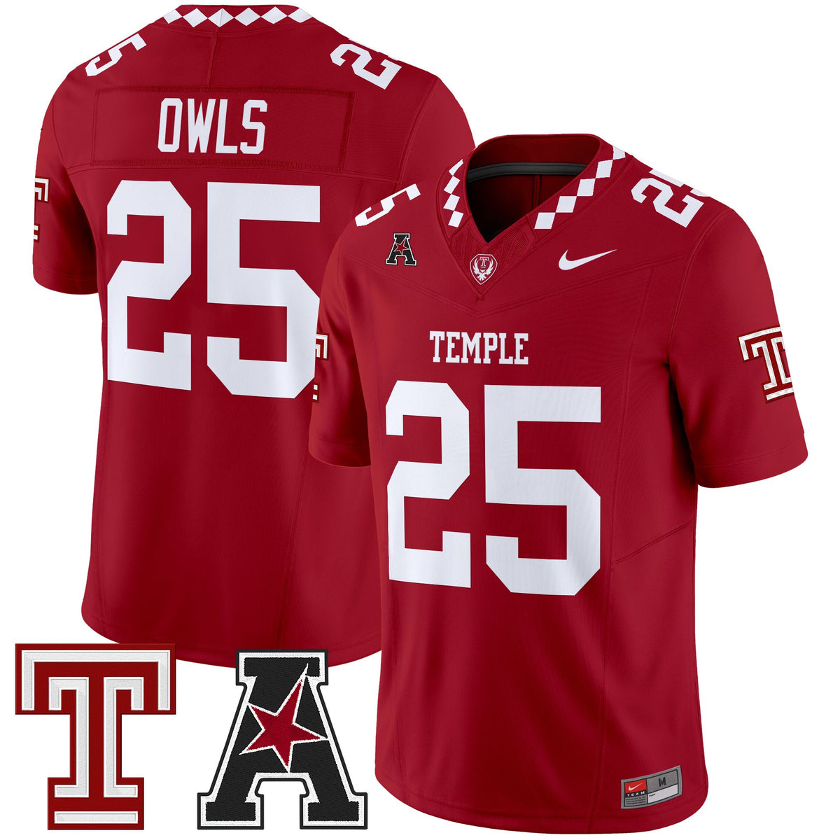 Men's Temple Owls 2025 Vapor Limited Jersey - All Stitched