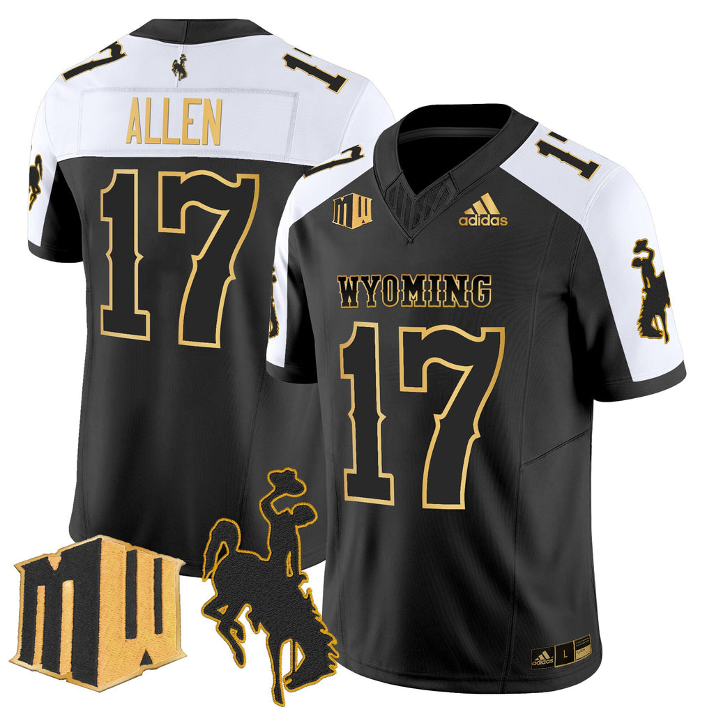 Men's Wyoming Cowboys 2025 Gold Vapor Limited Jersey - All Stitched