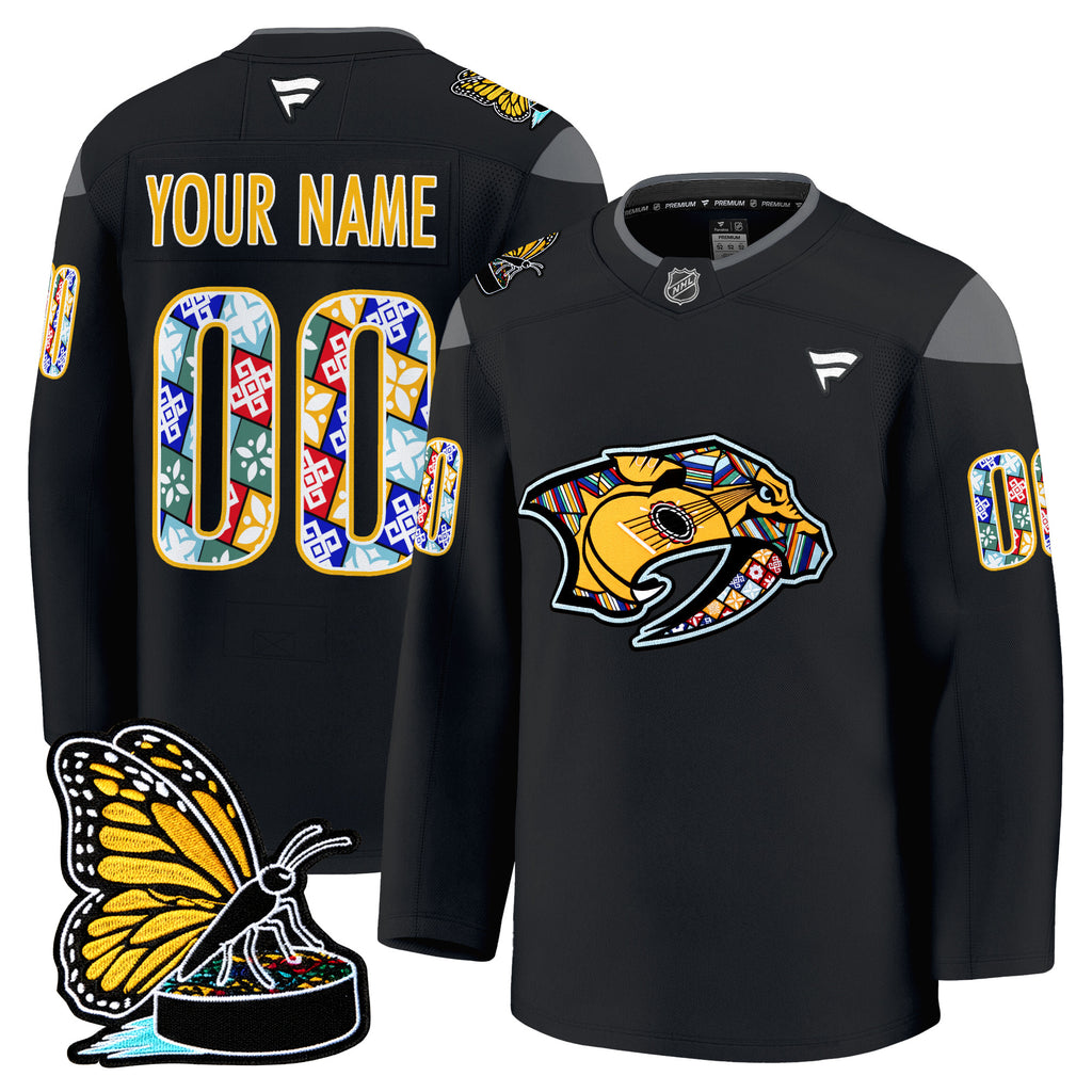 Nashville Predators 2025 Hispanic Music Heritage Night Premium Custom Jersey - All Stitched