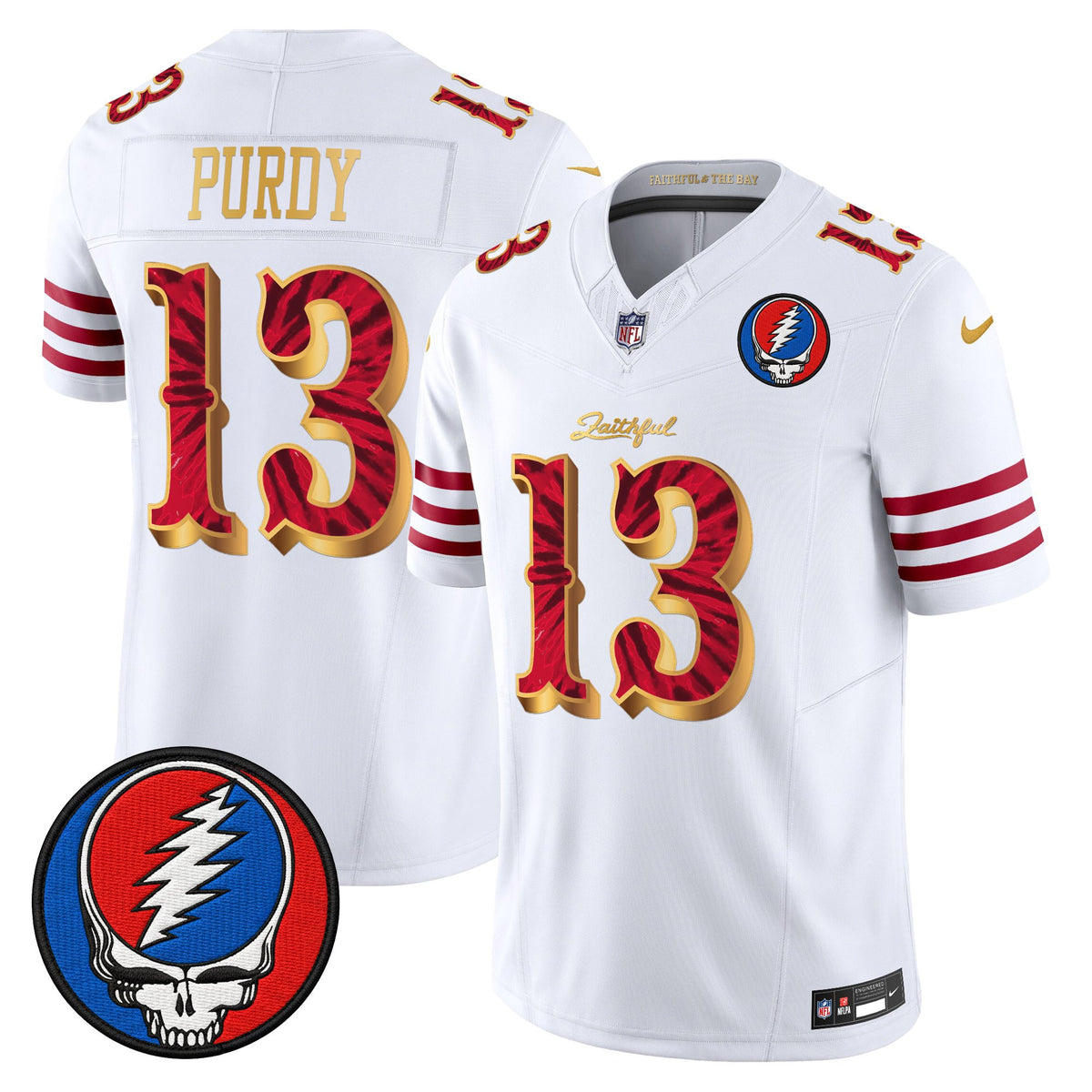Men's San Francisco 49ers x Grateful Dead Rivalries Vapor Limited Jersey - Rivalries Edition - All Stitched