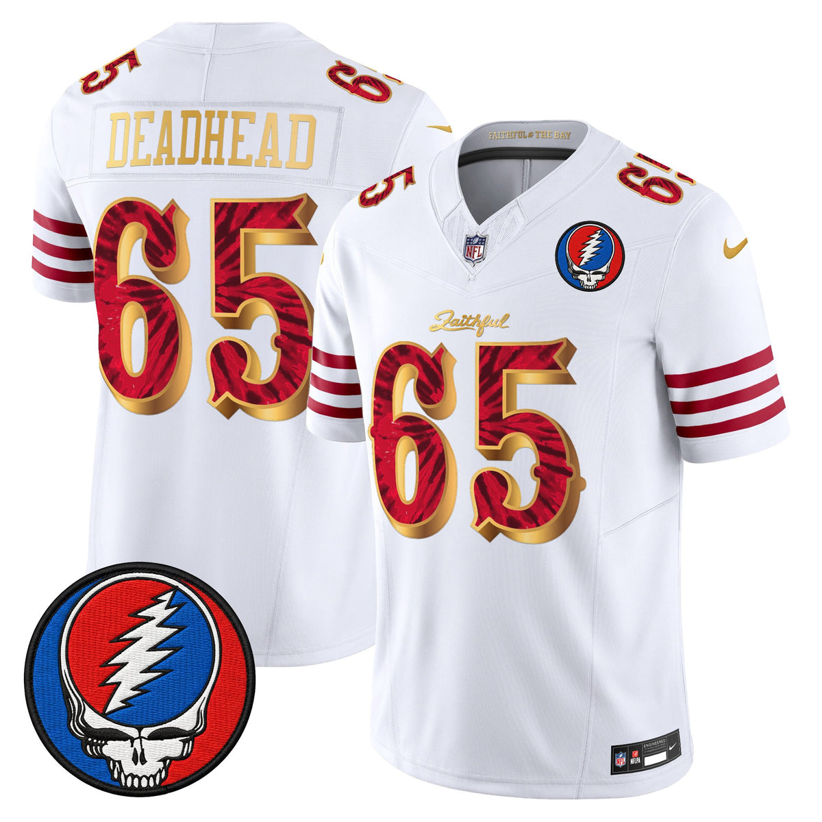 Men's San Francisco 49ers x Grateful Dead Rivalries Vapor Limited Jersey - Rivalries Edition - All Stitched