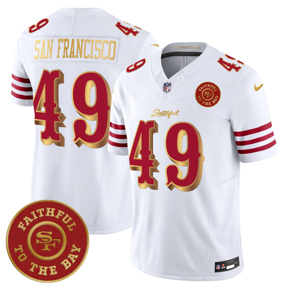 Men's 49ers “Rivalries” Vapor Limited Jersey - Faithful To The Bay Patch - All Stitched