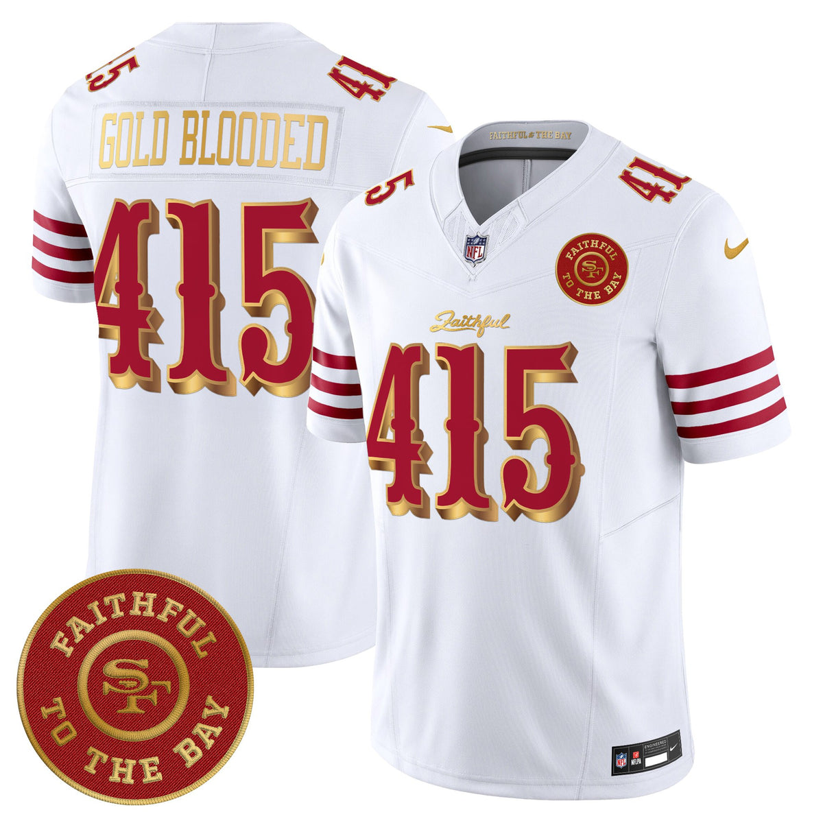 Men's 49ers “Rivalries” Vapor Limited Jersey - Faithful To The Bay Patch - All Stitched