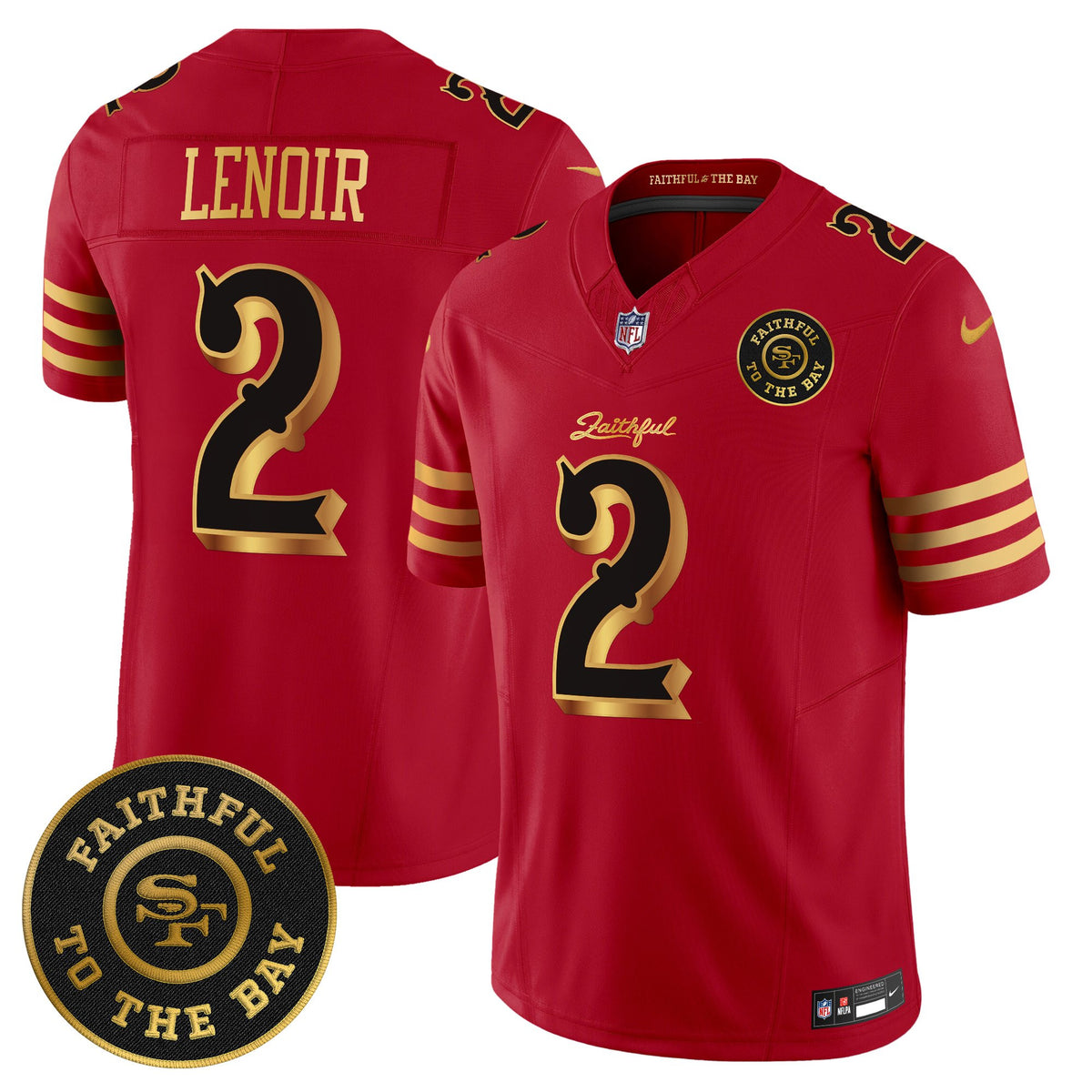 Men's 49ers “Rivalries” Vapor Limited Jersey - Faithful To The Bay Patch - All Stitched