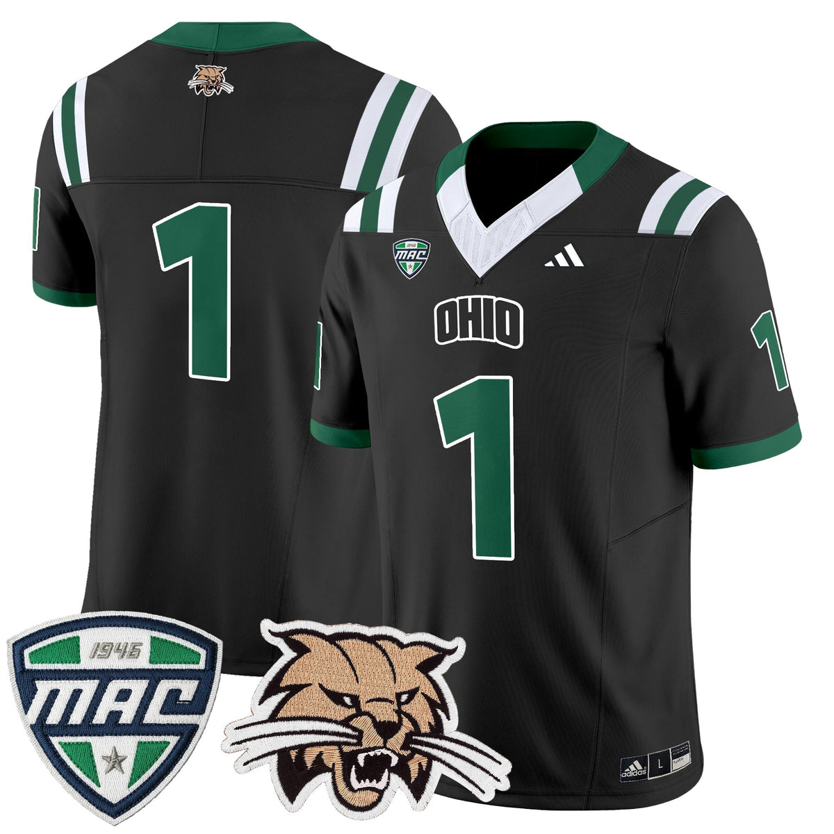 Men's Ohio Bobcats 2025 Vapor Limited Jersey - All Stitched