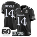 Men's Seattle Seahawks 'Gothic Rain City Shadows Edition' Vapor Jersey - 50th Anniversary Patch - All Stitched