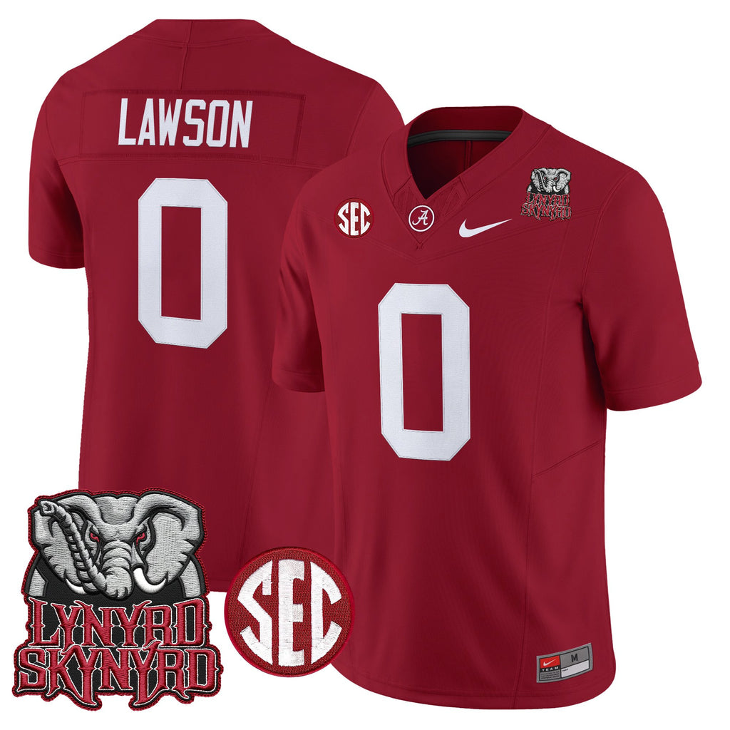 Men's Alabama Crimson Tide x Lynyrd Skynyrd Vapor Limited Jersey - Alabama Map - All Stitched