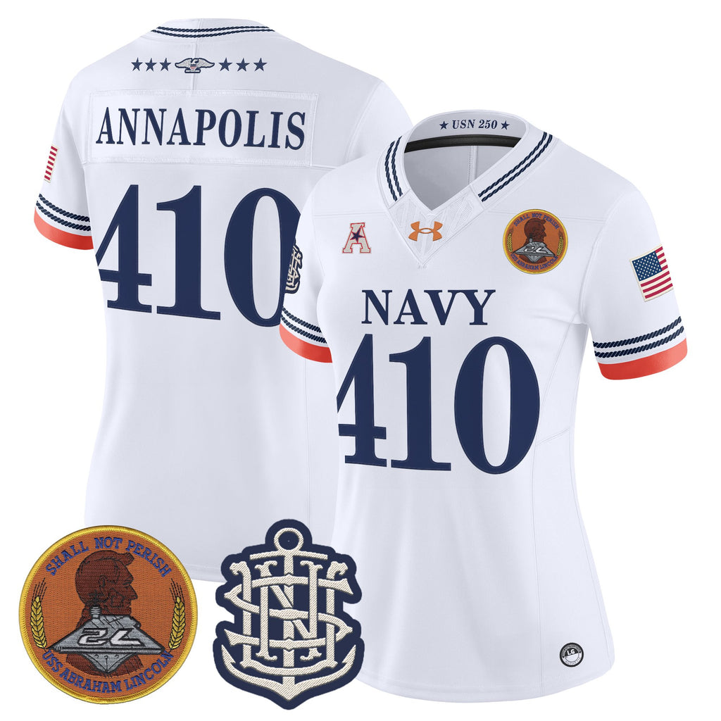 Women's Navy Midshipmen 250th Anniversary Vapor Limited Jersey - Stitched