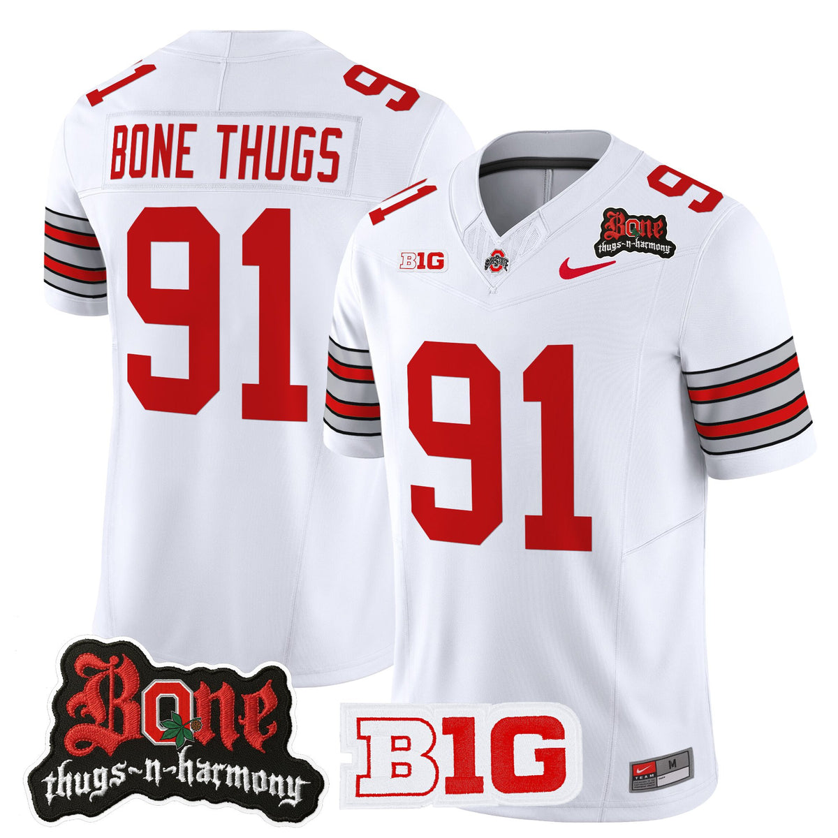 Men's Ohio State Buckeyes x Bone Thugs-N-Harmony Vapor Limited Jersey - Heritage Stripe Edition - All Stitched