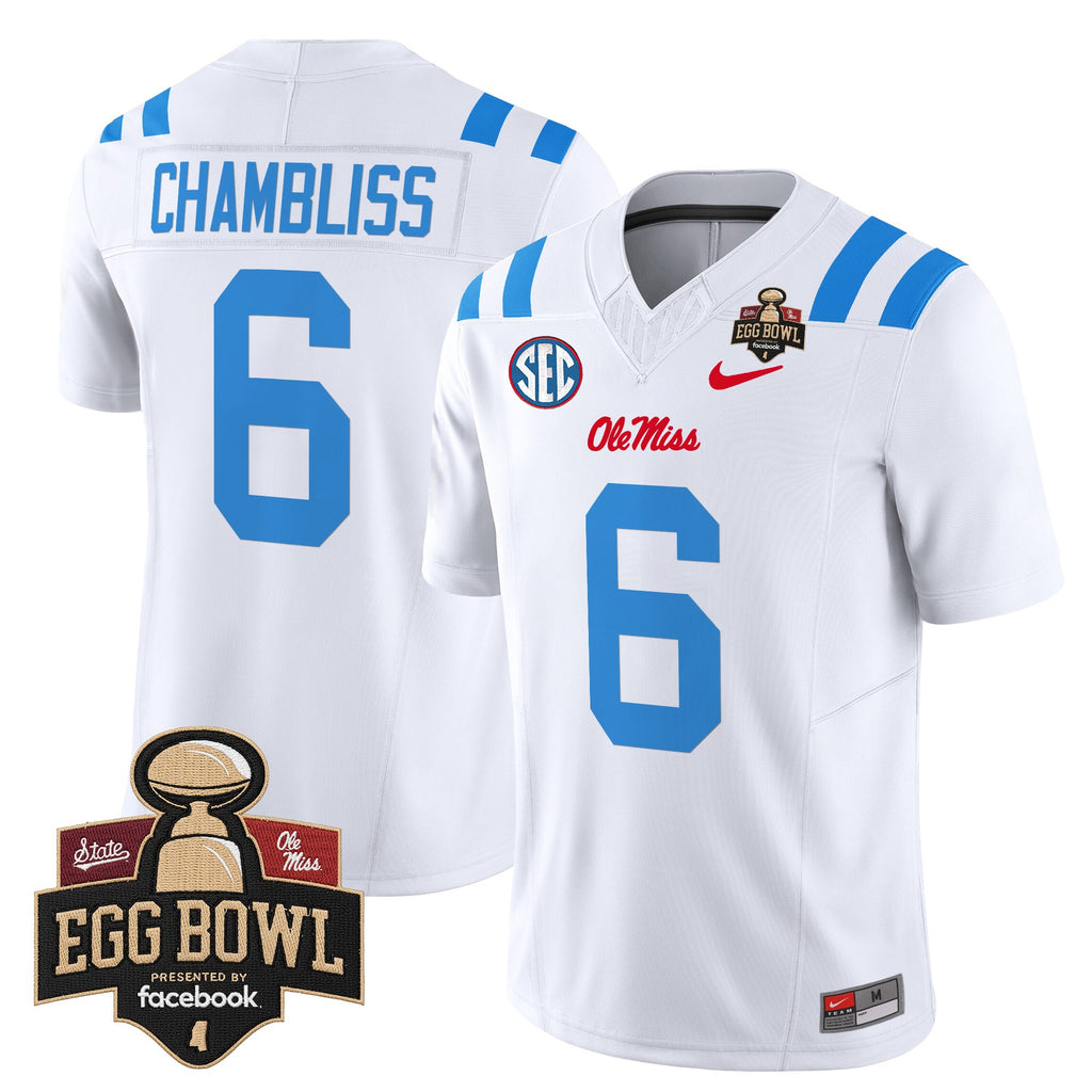 Men's Ole Miss Rebels 2025 Egg Bowl Vapor Limited Jersey - All Stitched