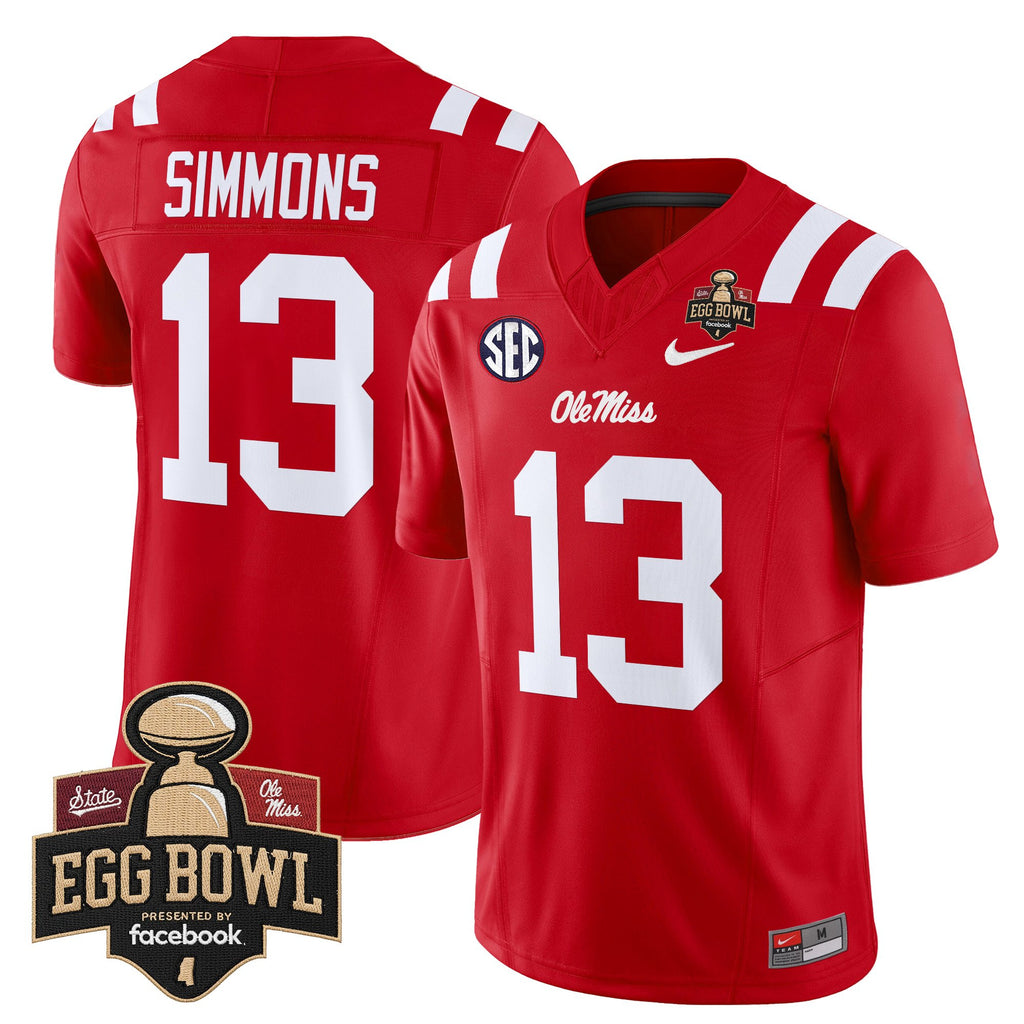 Men's Ole Miss Rebels 2025 Egg Bowl Vapor Limited Jersey - All Stitched