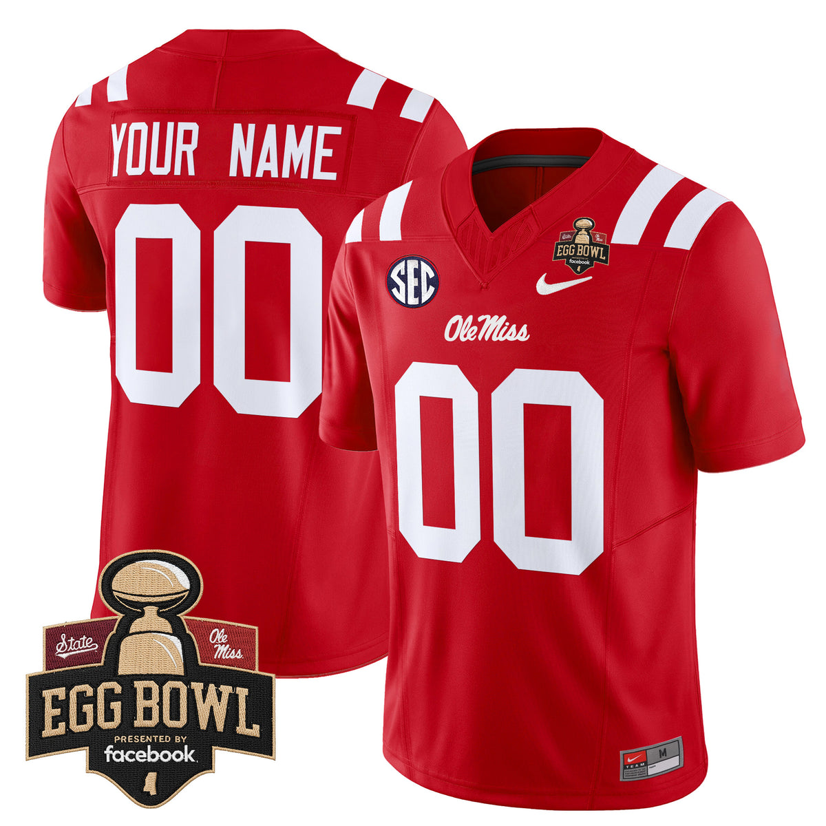Ole Miss Rebels 2025 Egg Bowl Vapor Limited Custom Jersey - All Stitched