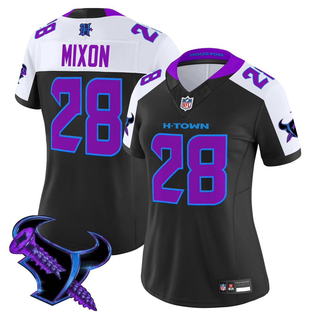 Women's Houston Texans 2025 DJ Screw Vapor Limited Jersey - All Stitched