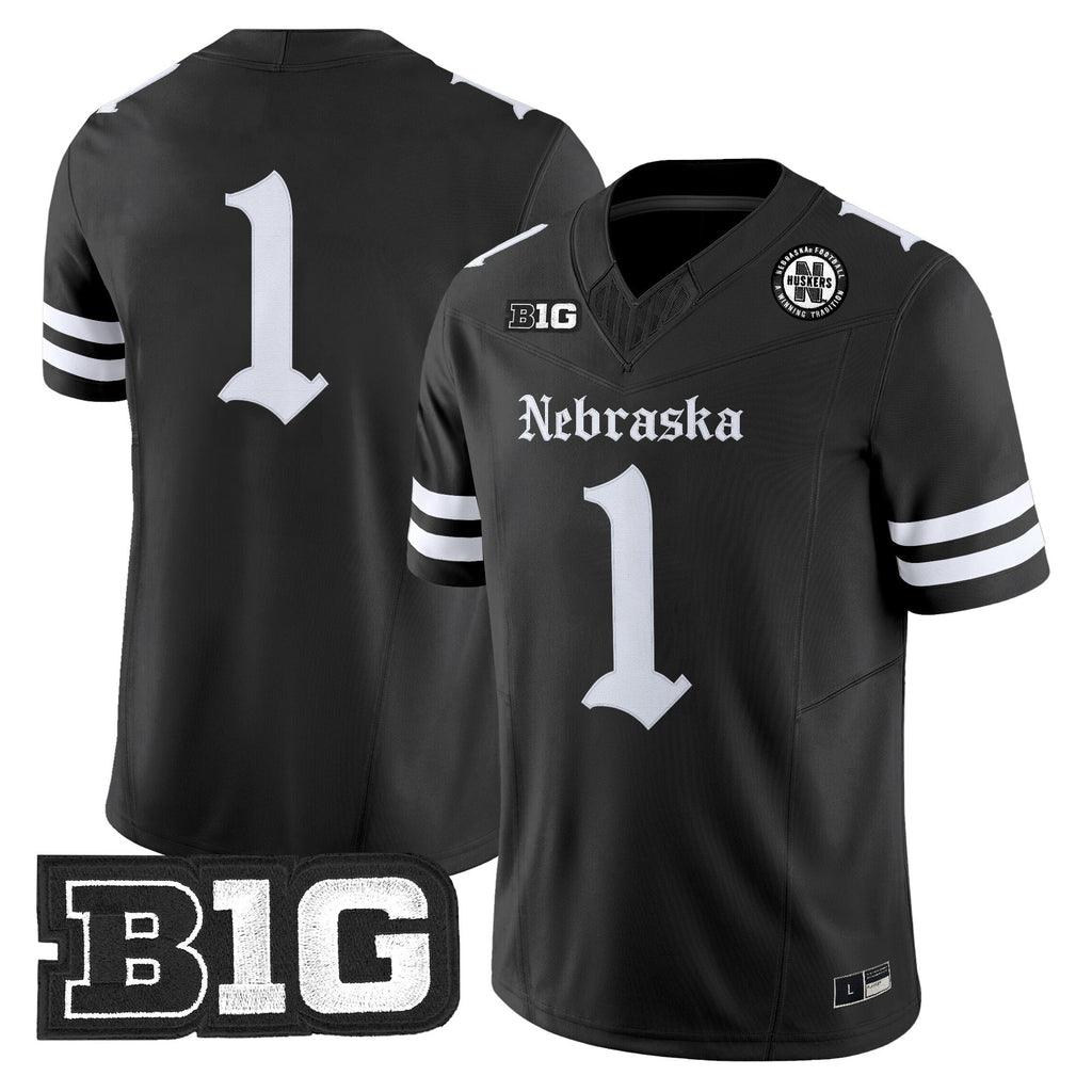 Men's Nebraska Cornhuskers 'Gothic Edition' Vapor Limited Jersey - All Stitched
