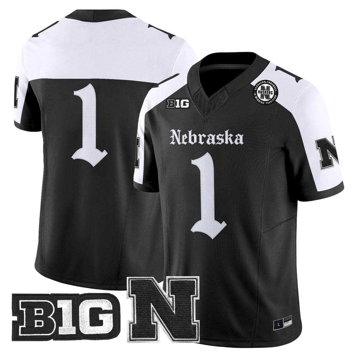 Men's Nebraska Cornhuskers 'Gothic Edition' Vapor Limited Jersey - All Stitched