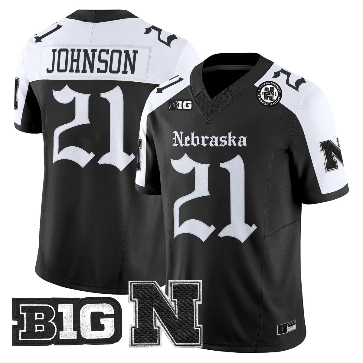 Men's Nebraska Cornhuskers 'Gothic Edition' Vapor Limited Jersey - All Stitched
