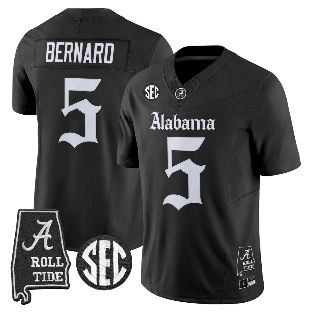 Men's Alabama Crimson Tide 'Gothic Edition' Vapor Limited Jersey - Alabama Map - All Stitched