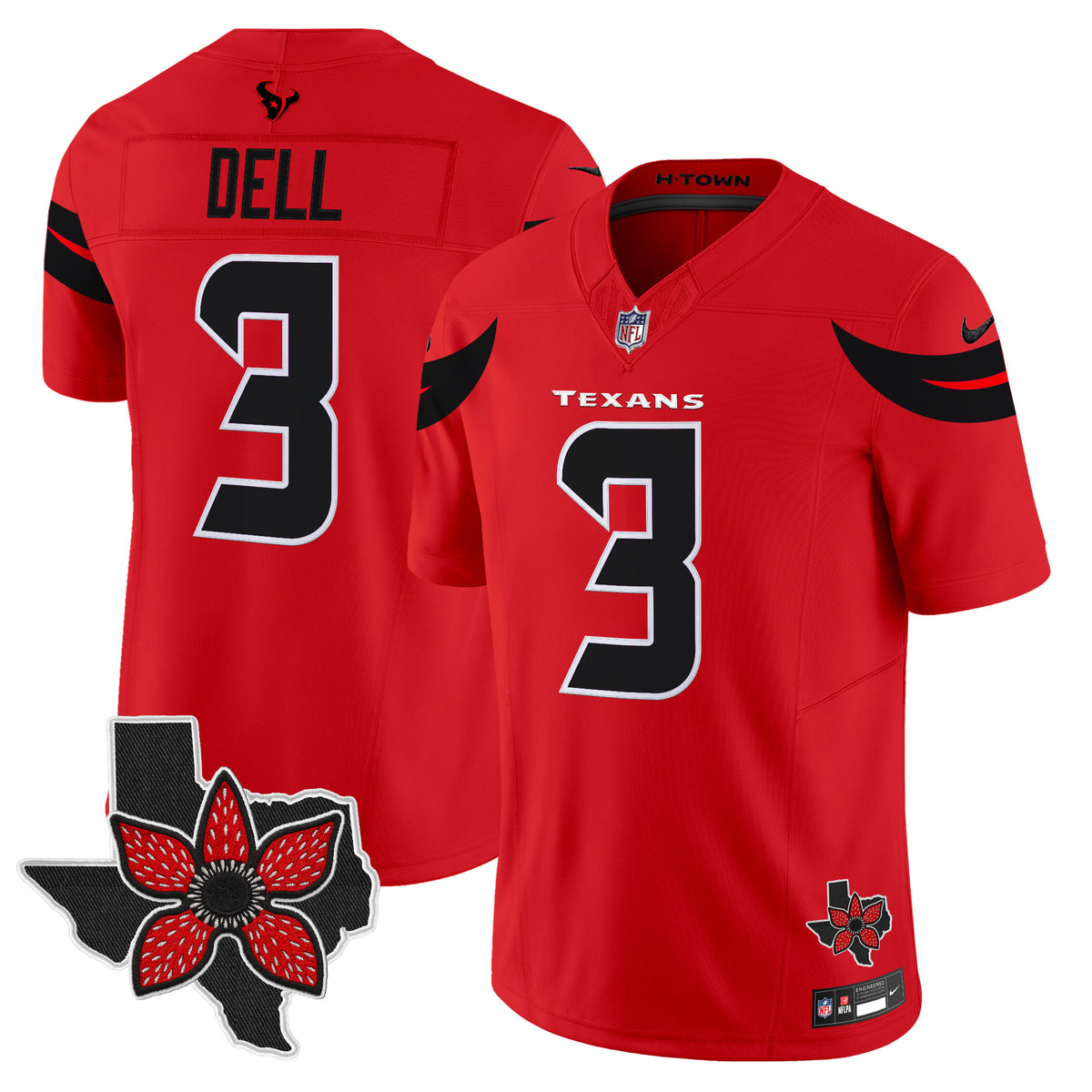 Men's Houston Texans 'Stranger Things Edition' Vapor Limited Jersey - All Stitched