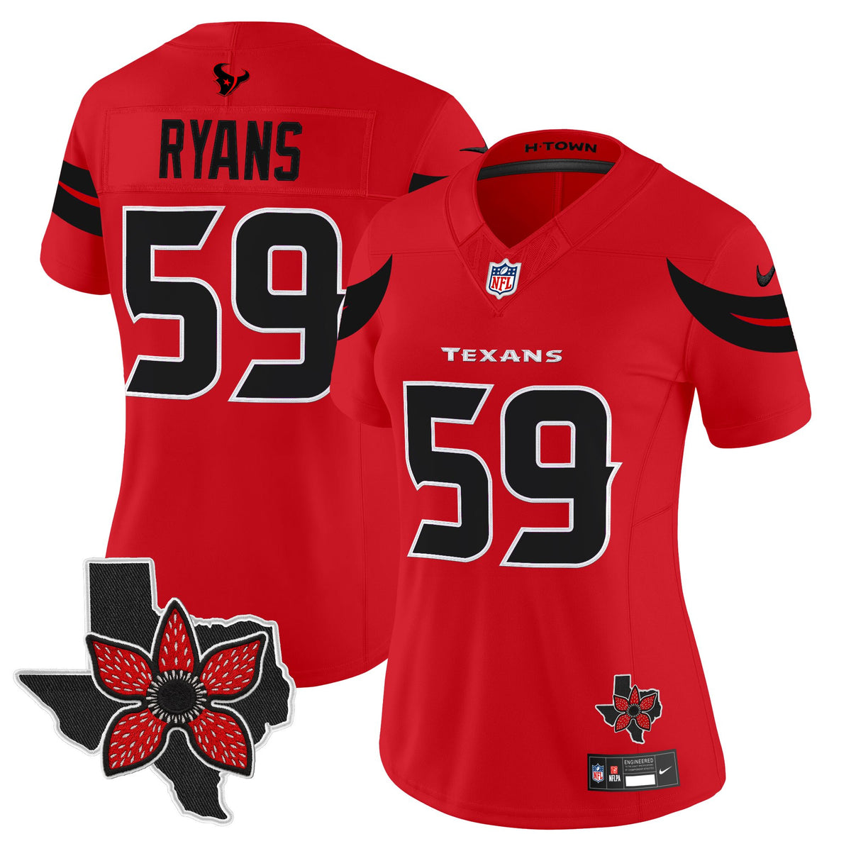 Women's Houston Texans 'Stranger Things Edition' Vapor Limited Jersey - All Stitched