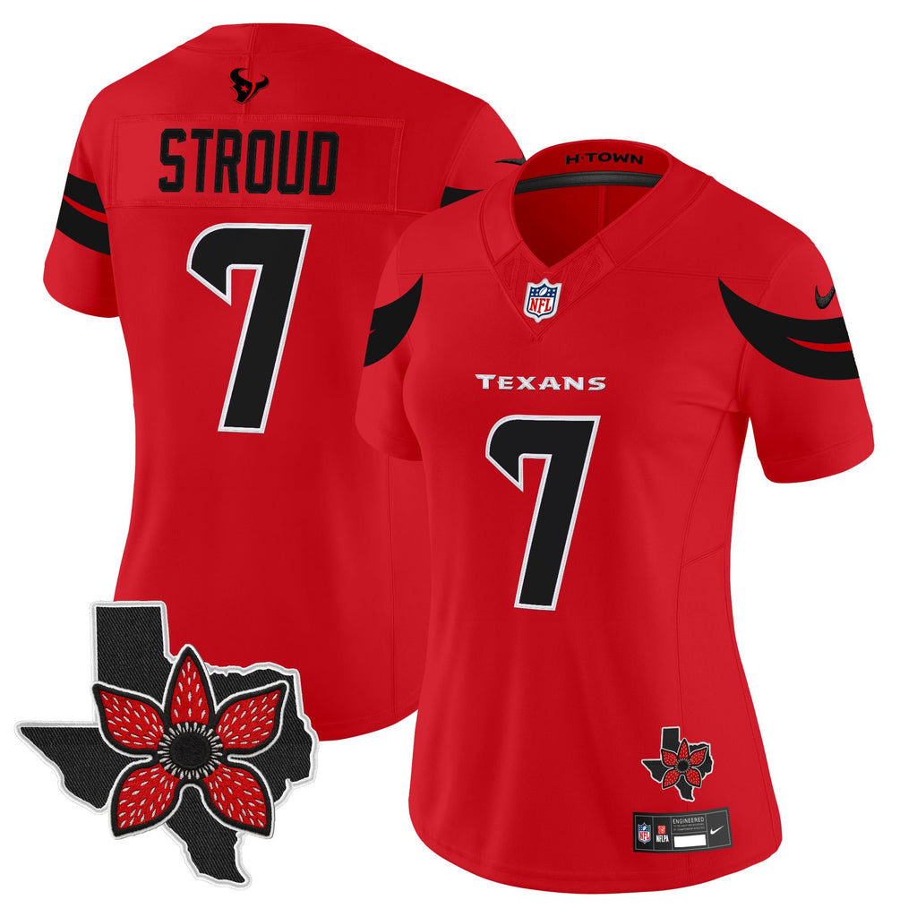 Women's Houston Texans 'Stranger Things Edition' Vapor Limited Jersey - All Stitched