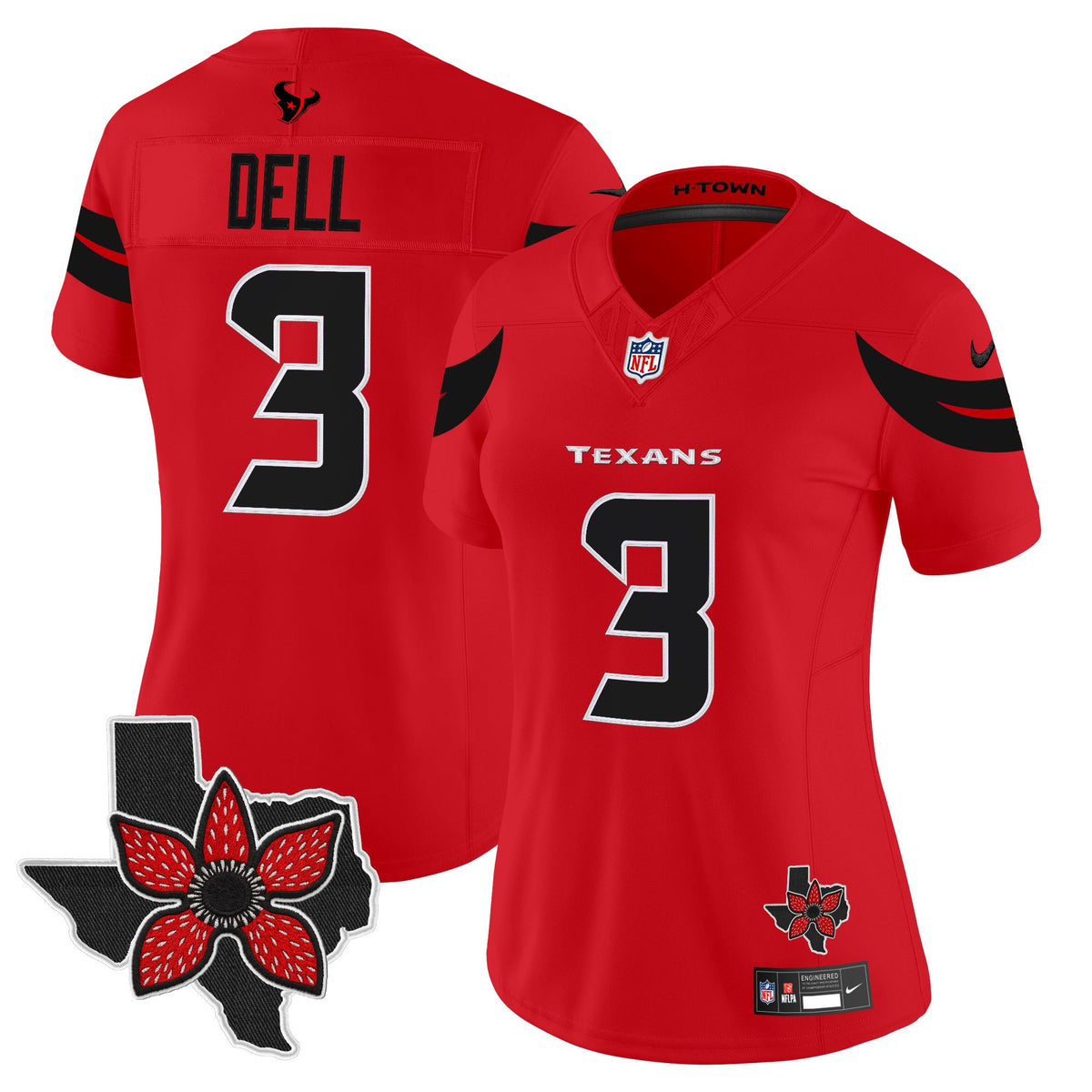 Women's Houston Texans 'Stranger Things Edition' Vapor Limited Jersey - All Stitched