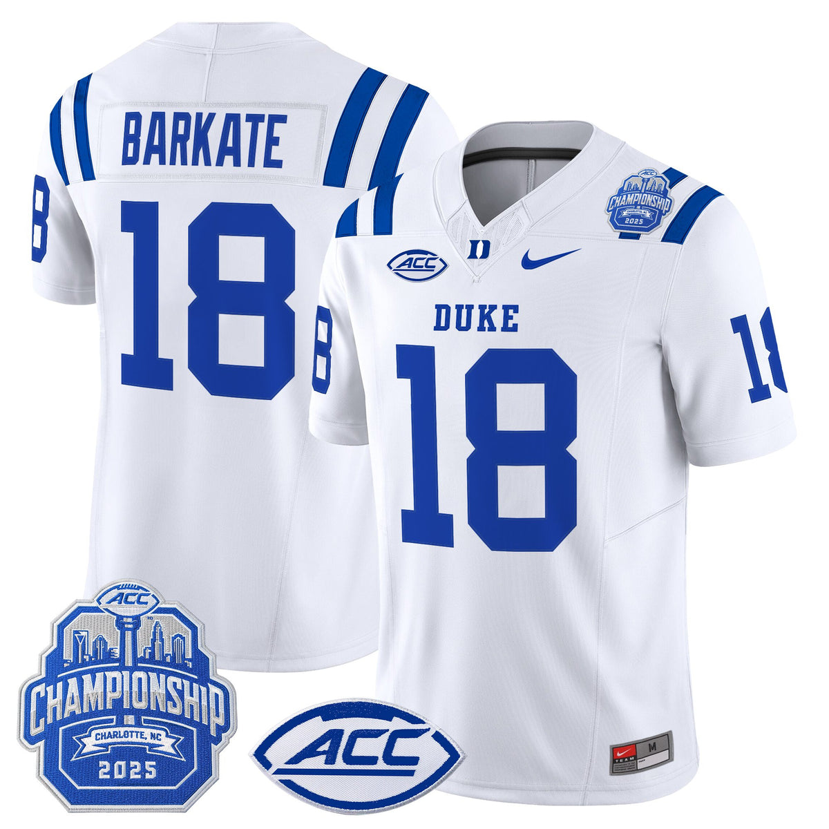 Men's Duke Blue Devils 2025 ACC Championship Vapor Limited Jersey - All Stitched