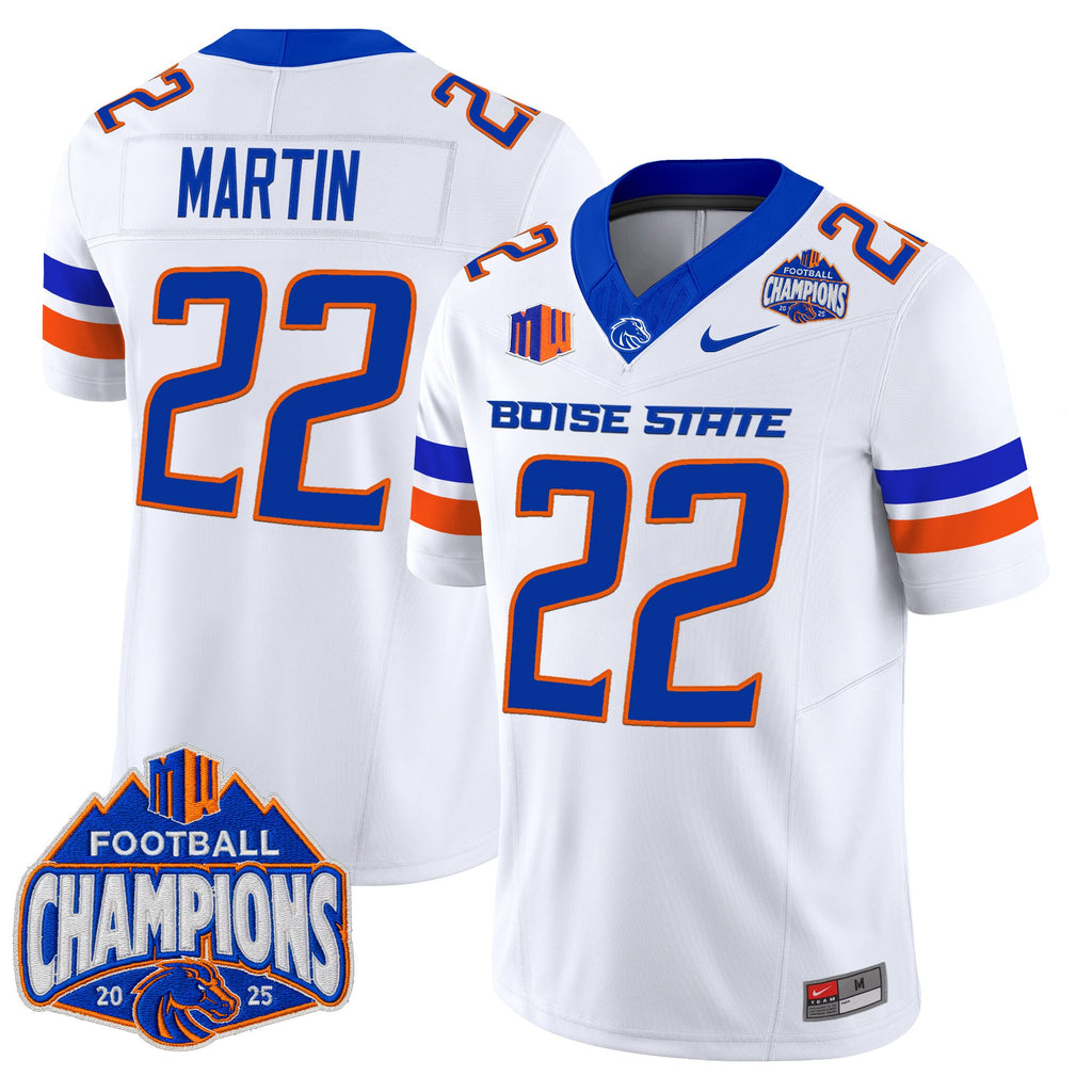 Men's Boise State Broncos 2025 Mountain West Football Champions Vapor Limited Jersey - All Stitched
