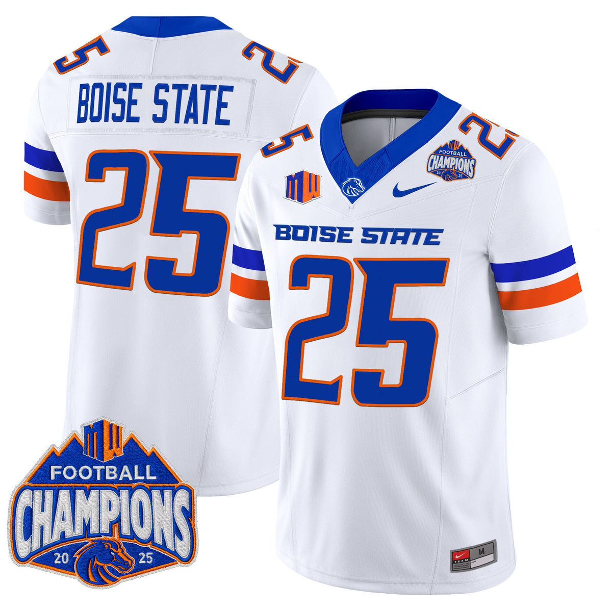 Men's Boise State Broncos 2025 Mountain West Football Champions Vapor Limited Jersey - All Stitched