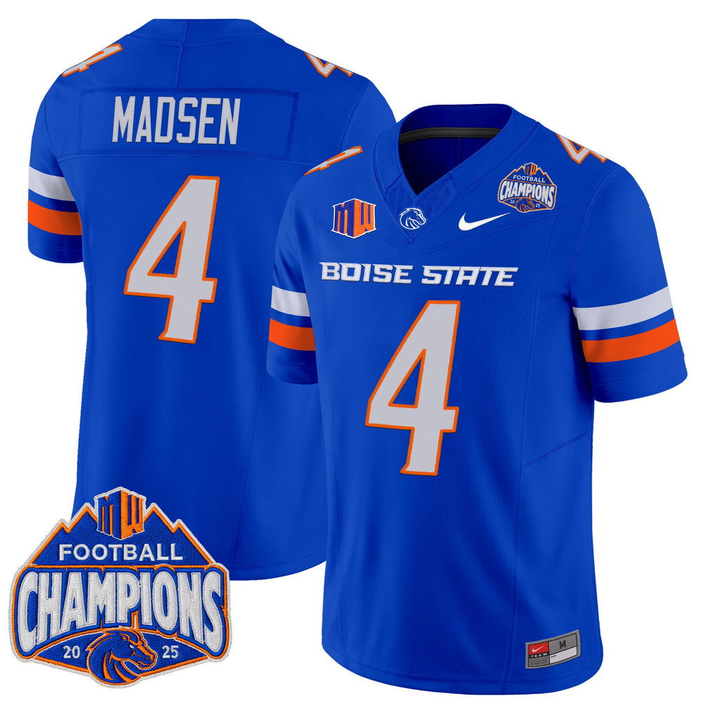 Men's Boise State Broncos 2025 Mountain West Football Champions Vapor Limited Jersey - All Stitched
