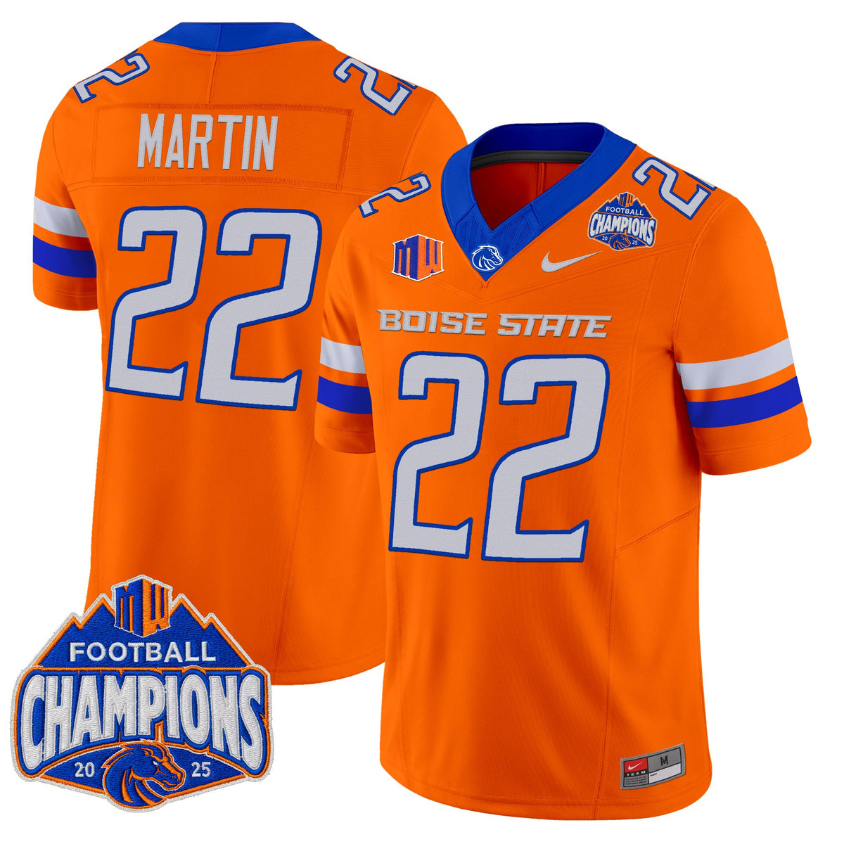 Men's Boise State Broncos 2025 Mountain West Football Champions Vapor Limited Jersey - All Stitched