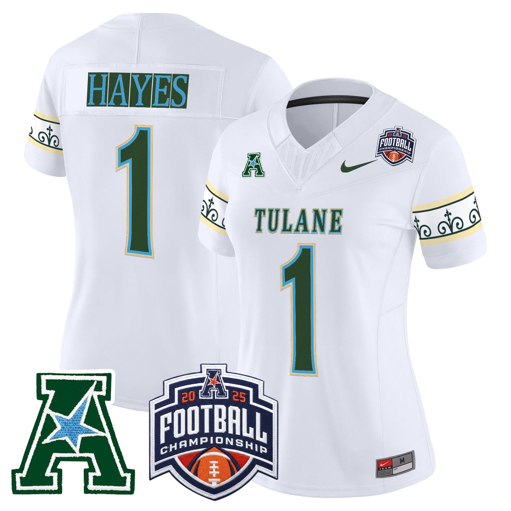 Women's Tulane Green Wave 'City Edition' Vapor Limited Jersey - 2025 AAC Championship Patch - All Stitched