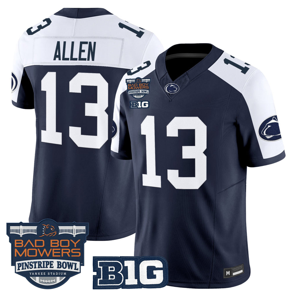 Men's Penn State Nittany Lions 2025 Pinstripe Bowl Vapor Limited Jersey V2 - All Stitched