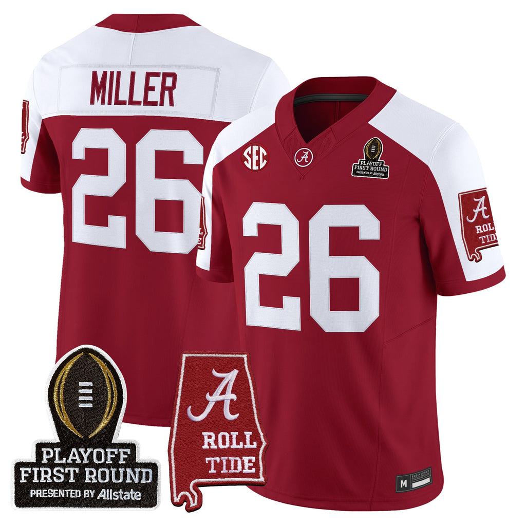 Men's Alabama Crimson Tide 2025 Playoff First Round Vapor Limited Jersey - All Stitched