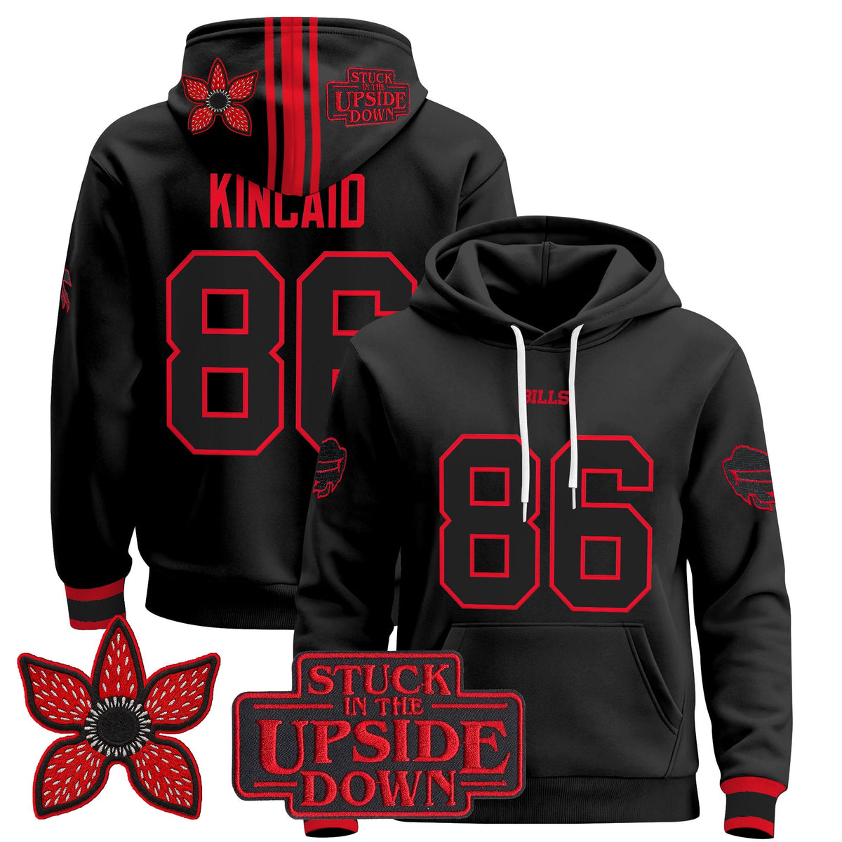 Buffalo Bills 'Stranger Things Edition' Premium Pullover Hoodie - All Stitched