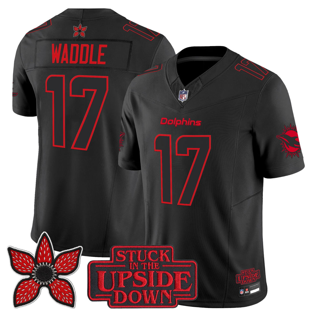 Miami Dolphins 'Stranger Things Edition' Vapor Limited Jersey - All Stitched