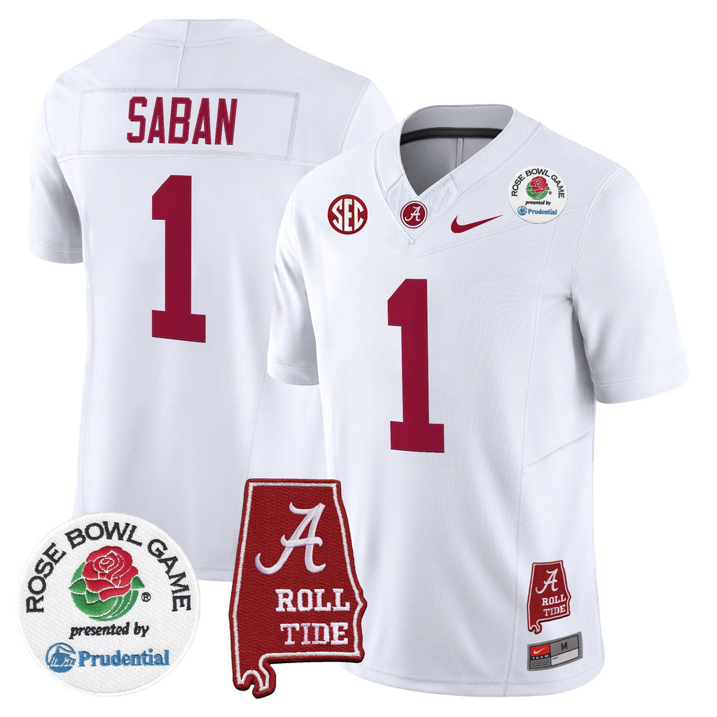 Men's Alabama Crimson Tide 2026 Rose Bowl Vapor Limited Jersey - All Stitched