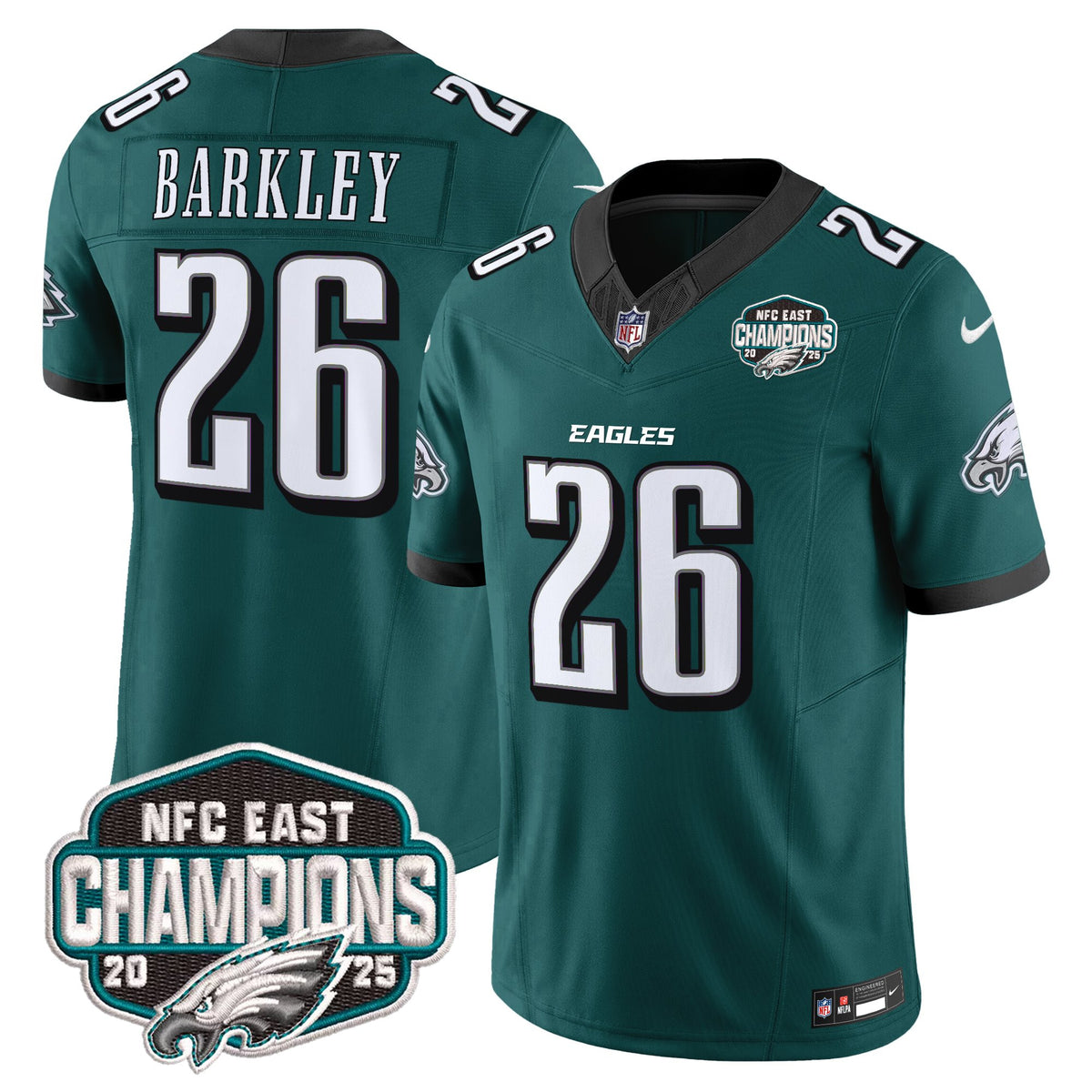 Men's Philadelphia Eagles 2025 NFC East Division Champions Vapor Limited Jersey - All Stitched
