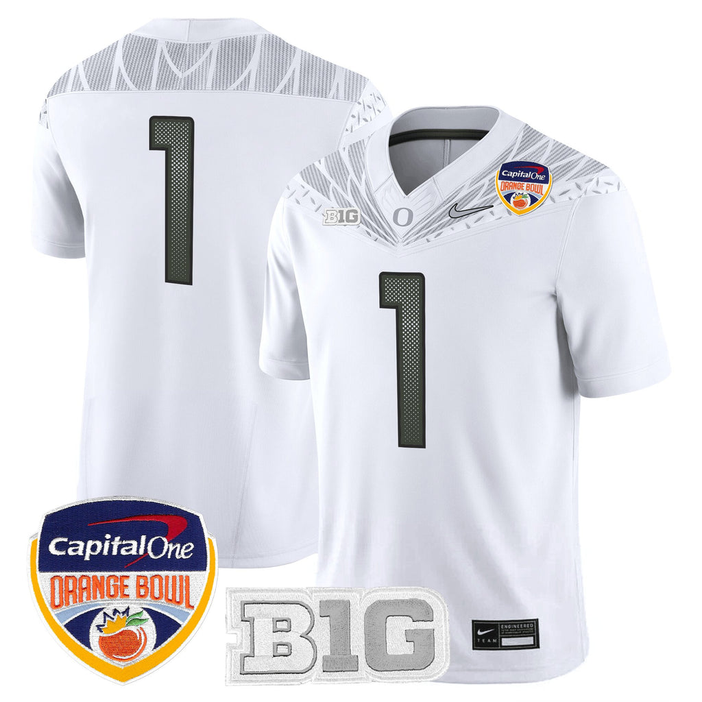 Men's Oregon Ducks 2026 Orange Bowl Vapor Limited Jersey - All Stitched