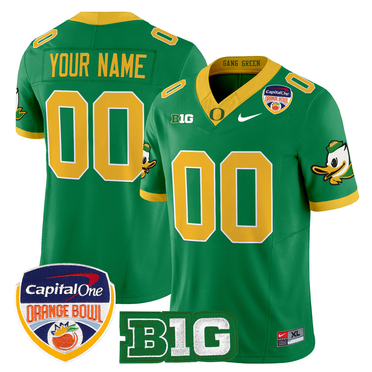 Oregon Ducks 2026 Orange Bowl Vapor Limited Custom Jersey - All Stitched