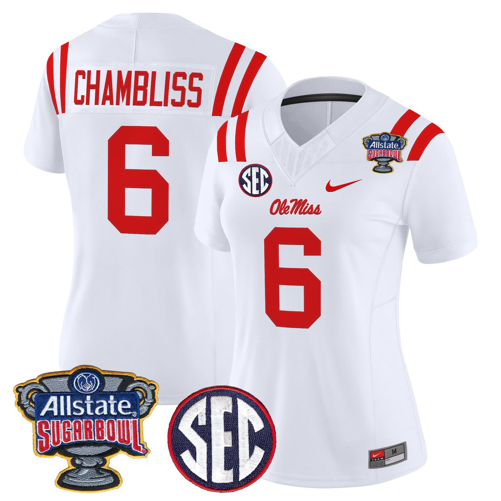 Women's Ole Miss Rebels 2026 Sugar Bowl Vapor Limited Jersey - All Stitched