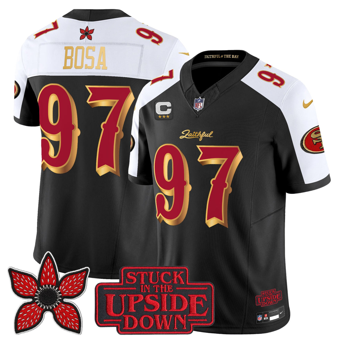 Men's San Francisco 49ers 'Rivalries x Stranger Things' Vapor Limited Jersey - All Stitched