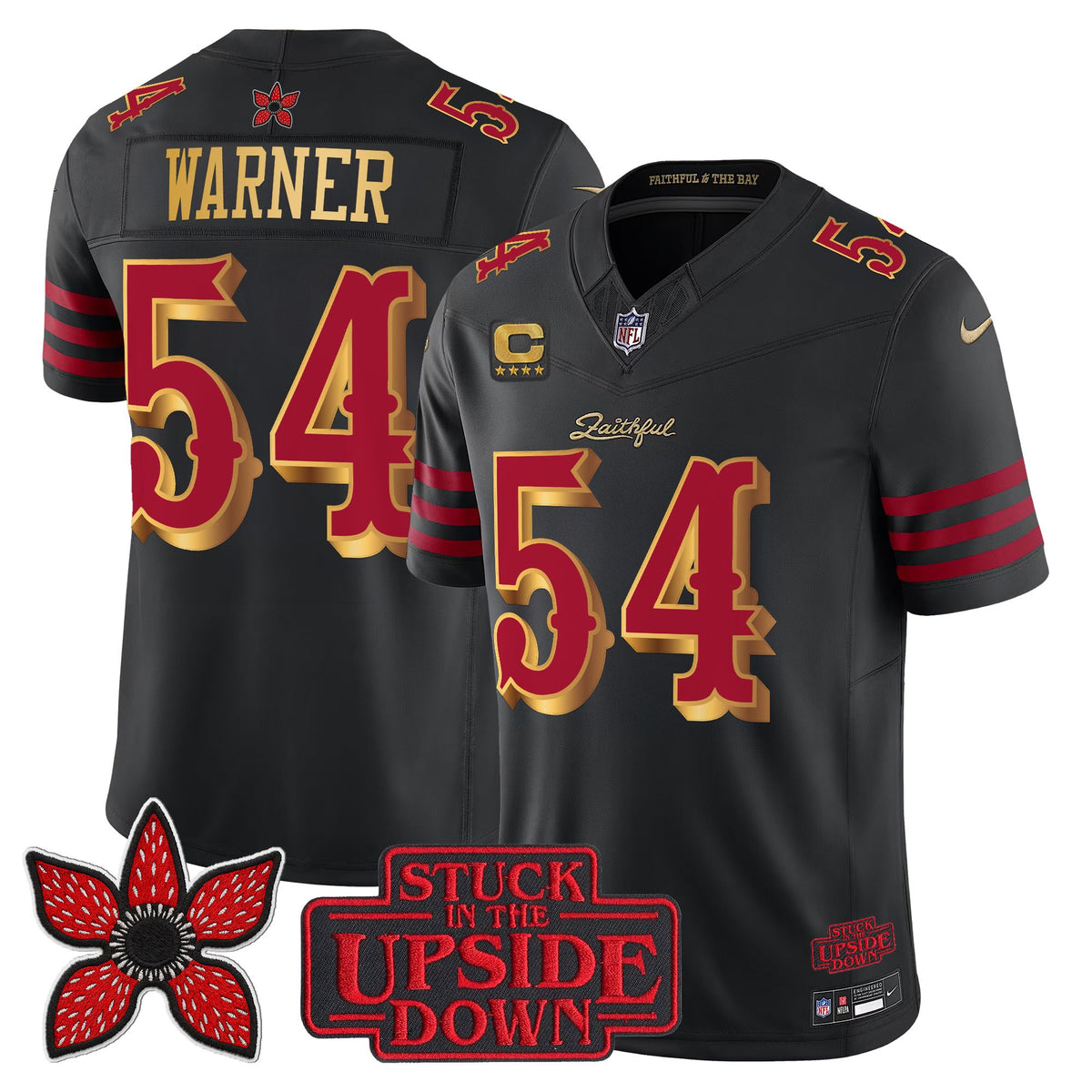Men's San Francisco 49ers 'Rivalries x Stranger Things' Vapor Limited Jersey - All Stitched